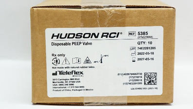Teleflex 5385 Hudson RCI Disposable Peep Valve - Case of 10